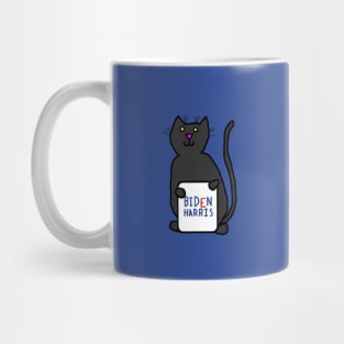 Small Cat Biden Harris Supporter Mug
